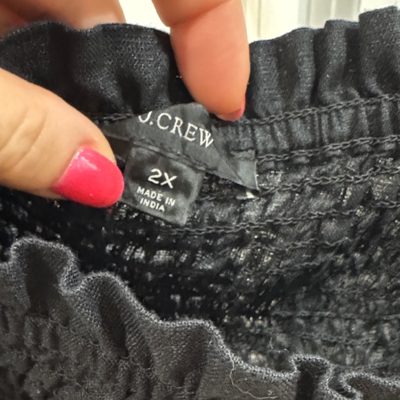 NWOT J. Crew Puff Sleeved Linen Mini Dress Plus Size 2X - Picture 2 of 12